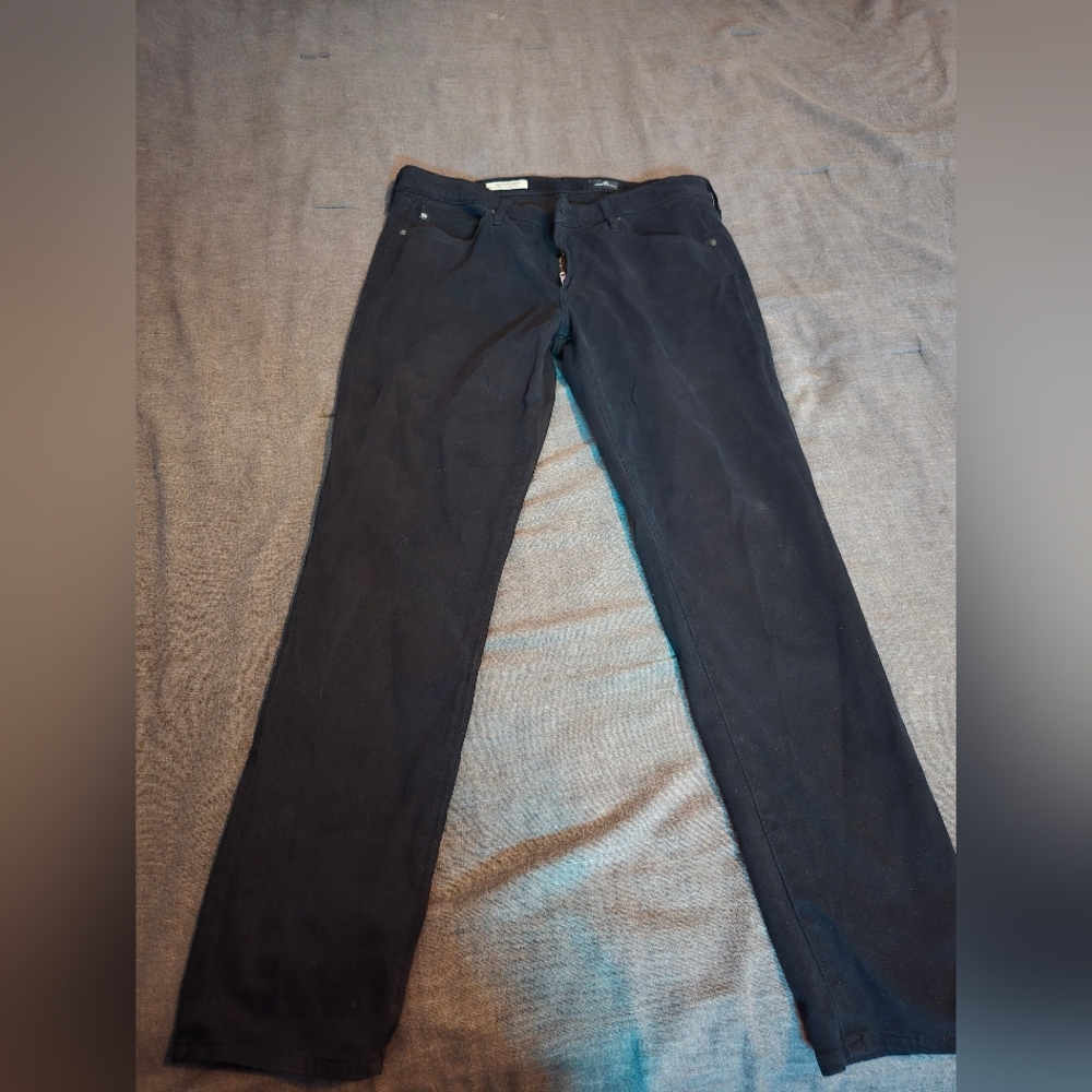 AG Adriano Goldschmied “The Stevie” Ankle Skinny Straight Jeans – Black Size 30R
